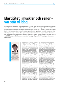 Elasticitet i muskler och senor