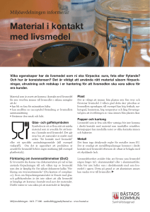 Material i kontakt med livsmedel