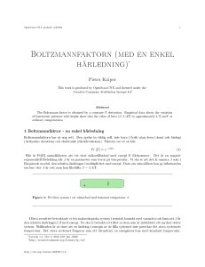 Boltzmannfaktorn (med en enkel härledning)