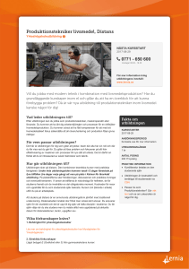 Produktionstekniker livsmedel, Distans