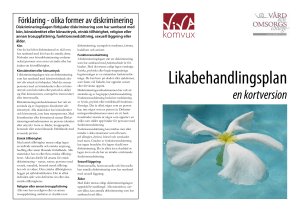 Likabehandlingsplan