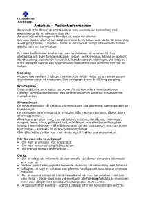 Antabus – Patientinformation