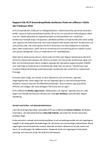Rapport KLYS konstnärspolitiska konferens i Gävle 9 februari 2016