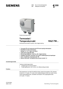 1208 Termostat / Temperaturvakt RAZ-TW