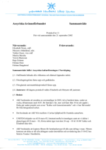 Assyriska kvinnoförbundet Sammanträde