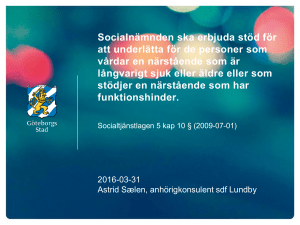 Kommunens stöd och service till personer med