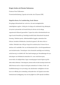 Kriget, freden och de förenta nationerna