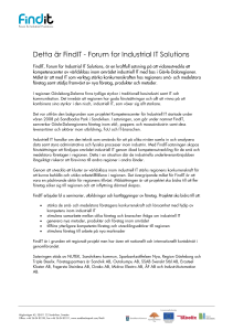 Detta är FindIT - Forum for Industrial IT Solutions