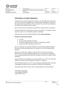 Information om latent tuberkulos