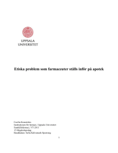 Etiska problem som farmaceuter ställs inför på apotek