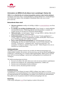 checklista vid nyupptäckt MRSA