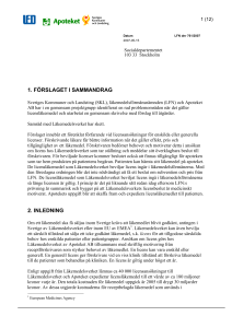 Skrivelse om licensläkemedel