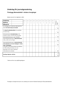 Underlag för journalgranskning