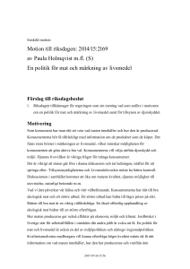 En politik för mat och märkning av livsmedel