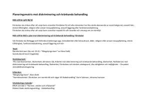Planeringsmatris mot diskriminering och kränkande