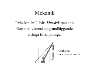 Kinematik, en dimension