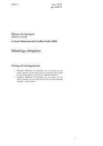 Mänskliga rättigheter - Riksdagens öppna data
