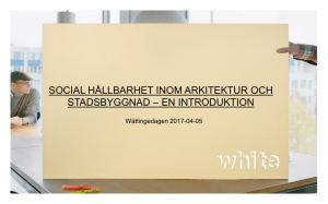 SOCIAL HÅLLBARHET