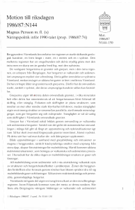 Motion till riksdagen 1986/87:N144