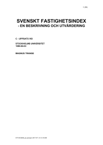 svenskt fastighetsindex - Stockholms universitet