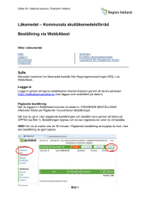Läkemedel - beställning via WebbAbest
