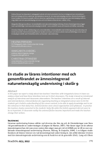 En studie av lärares intentioner med och
