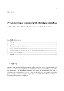 Preklusionsregler och omsorg vid offentlig