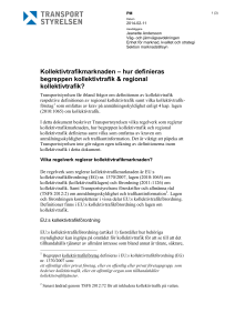 Kollektivtrafikmarknaden – hur definieras begreppen kollektivtrafik