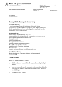 Bidrag till ideella organisationer 2013