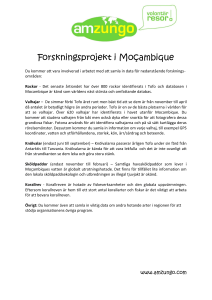 Forskningsprojekt i Moçambique