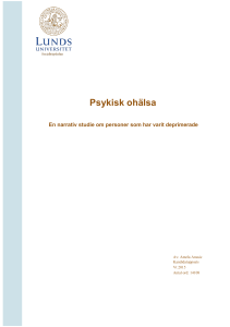 Psykisk ohälsa - Lund University Publications