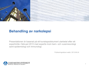 Kunskapsdokument för behandling av narkolepsi
