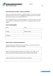 Formulär - Tipsa oss om konkurrensproblem
