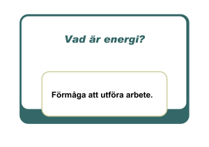 Vad är energi