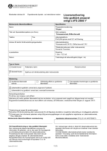 Licensmotivering Icke godkänt preparat