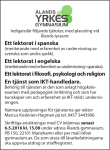 Ett lektorat i spanska Ett lektorat i engelska Ett lektorat i