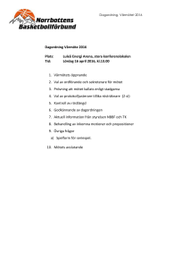 Dagordning Vårmöte 2016