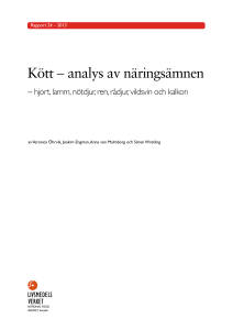 Kött - analys av näringsämnen