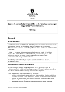 Social dokumentation inom äldre- och
