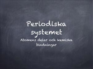 Periodiska systemet - NO på Kristinedalskolan