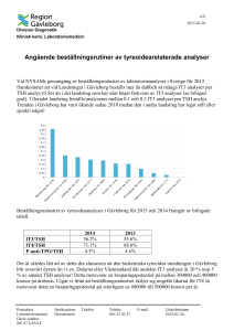 Beställningsrutin av tyreoidearelaterade analyser