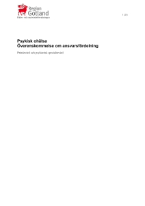 Psykisk ohälsa Överenskommelse om