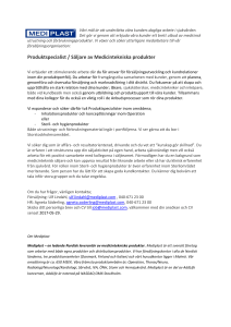 Produktspecialist / Säljare av Medicintekniska produkter