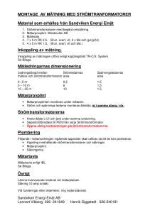 Material som erhålles från Sandviken Energi Elnät (2)