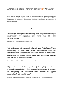 Åhörarkopia till Eva Thors föreläsning ”ABC för vuxna”