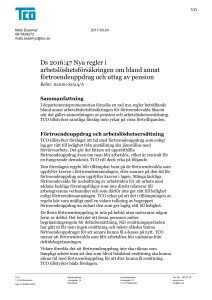 Ds 2016:47 Nya regler i arbetslöshetsförsäkringen