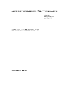 arbetarskyddsstyrelsens författningssamling kontaktlinser i arbetslivet