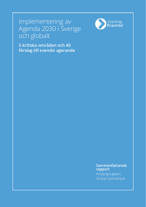 Implementering av Agenda 30 i Sverige och globalt