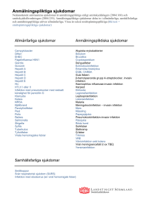 Anmälningspliktiga sjukdomar