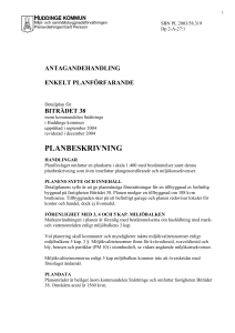 planbeskrivning - Huddinge kommun